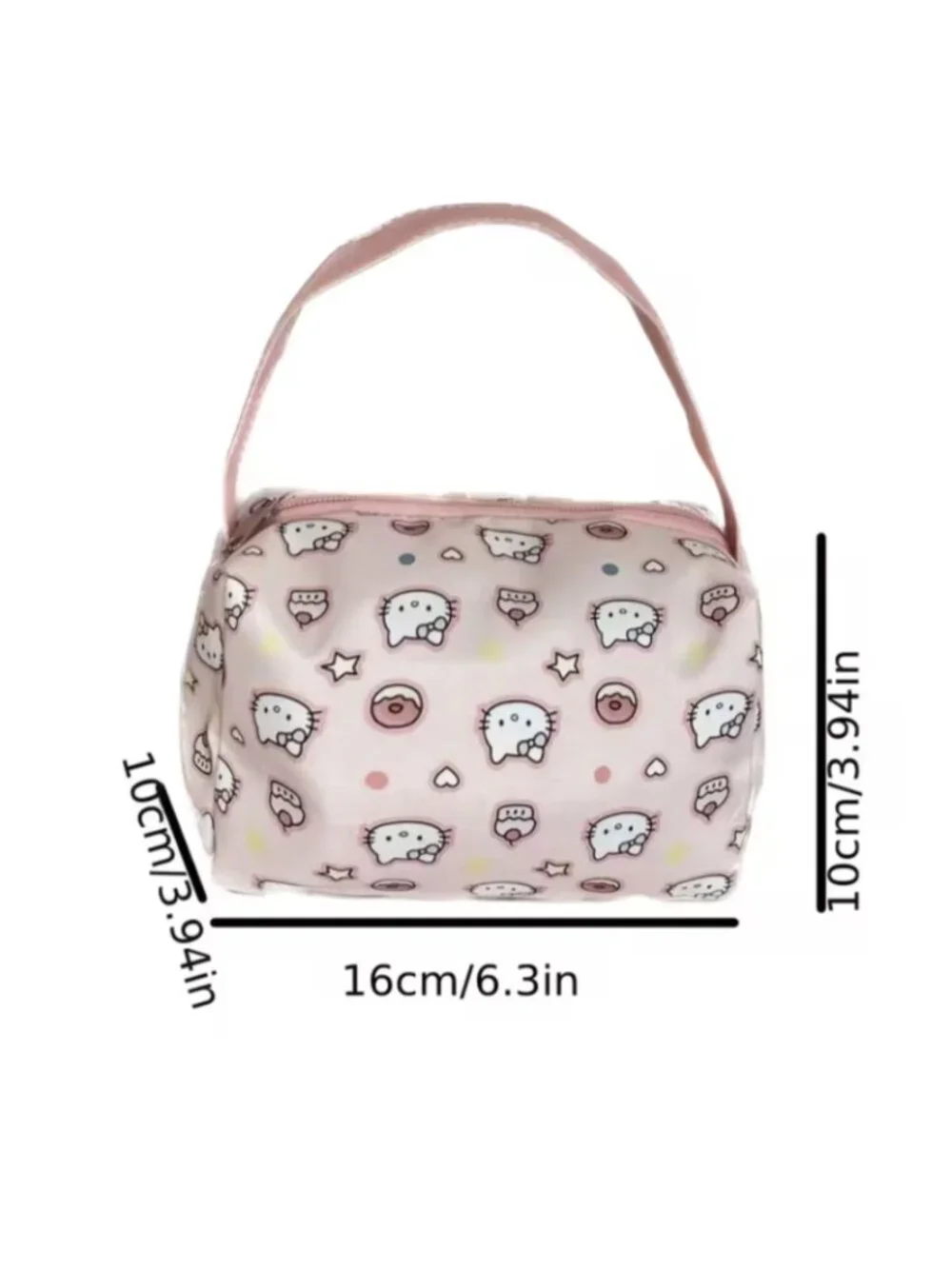 Hello Kitty Pink Makeup Bag Cosmetic Case Travel Toiletry Organizer Kawaii